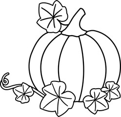 Pumpkin with leaves outline vector.
fall pumpkin outline svg.
Farm fresh pumpkin outline coloring drawing .