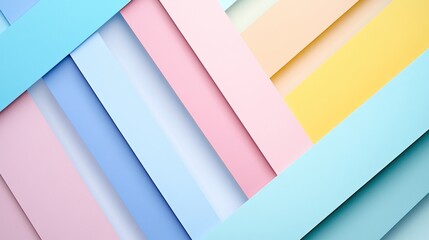 Obraz premium Abstract geometric background with pastel color paper.