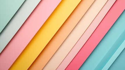 Obraz premium Diagonal pastel colored stripes on a seamless pattern background.