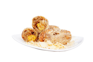 Banana fritters rolls Traditional Thai desserts