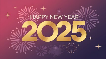 A poster with fireworks and the number twenty-five on it
