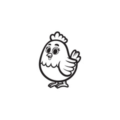 Farm-Themed Baby Chicken Illustrations - Vector Art for Nursery Decor.