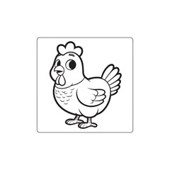 Sweet Poultry Character Cute Chicken Illustrations for Baby Nursery.