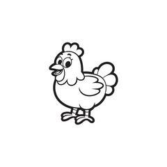 Adorable Chicken Farm Characters Vector Illustrations for Nursery Art.