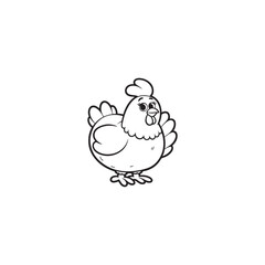 Adorable Chicken Farm Characters Vector Illustrations for Nursery Art.