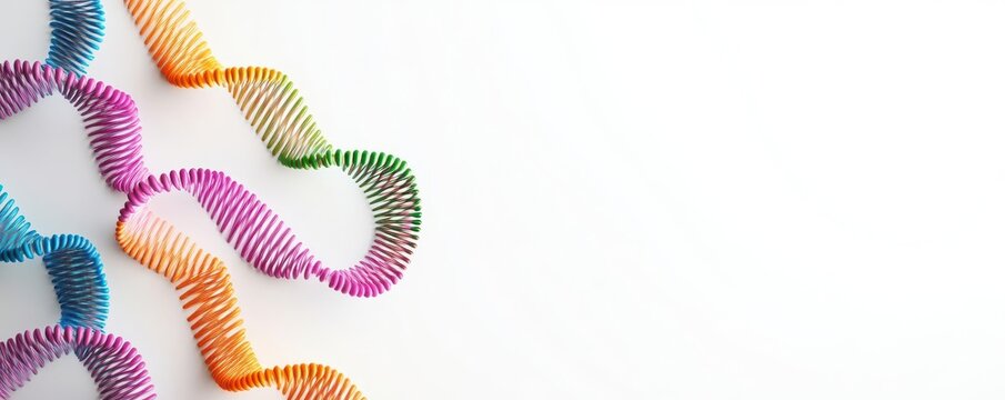 Illustration of gene silencing with siRNA, colorful strands blocking genetic messages, gene silencing, genetics, medical research
