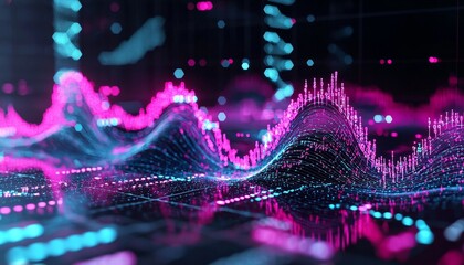 Animated graph showing variable rate risk levels, dynamic presentation