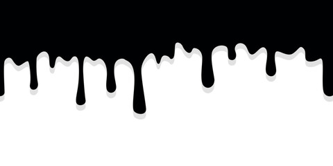 illustration of black dripping liquid