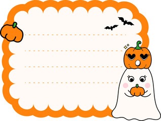 Halloween paper note