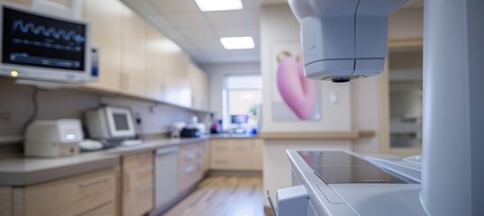 Advanced Mammography Machine in Bright, Professional Medical Environment for Patient Care