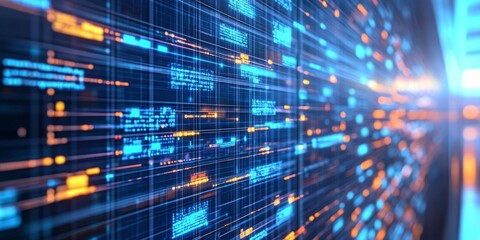 internet data flowing, futuristic background