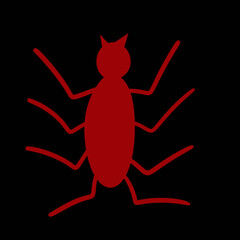 bug icon. flat illustration symbol.