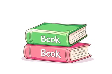 Illustration of books stack. School item. Education image for design.