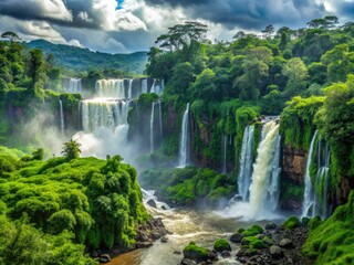 The verdant veil of the forest lifts to reveal my serene, syrupy descent, a soothing balm for the senses.