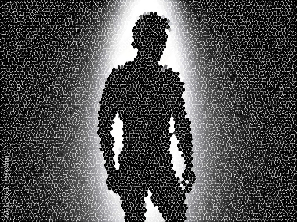 Canvas Prints art illustration of halftone man