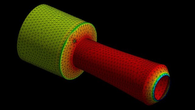 Mechanic simulation engineering - Stress and breakpoint analysis of Metal barrel under force and moment conditions