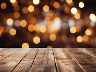 Excellent Wooden empty desk with space for importing advert of products