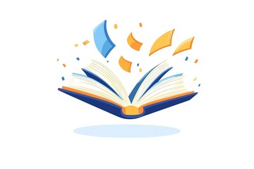 Illustration of books stack. School item. Education image for design.