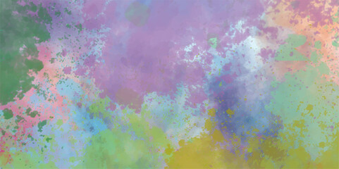 Abstract Colorful Smokey Cloud Shades Aquarelle Background. Hand Painted Watercolor splashes on Parchment Paper Background for Website, Wallpaper, Fabric Printing, Brochures & Luxury/Premium Packaging