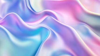 Obraz premium Abstract pastel background of iridescent, flowing, fabric-like material.
