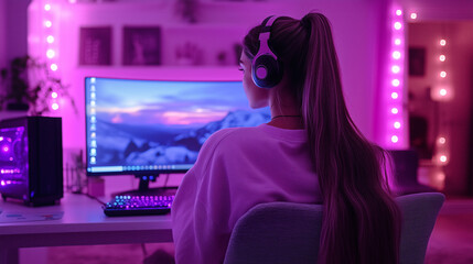 Gamer Girl Setup: Neon-Lit Sanctuary for Digital Adventures