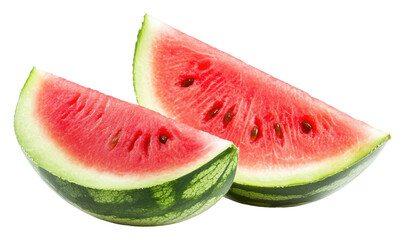 Sliced watermelon isolated on transparent background