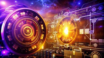 purple technology background
