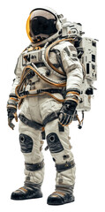 Fototapeta premium Astronaut ready for space exploration isolated on transparent background