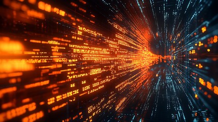 abstract view of data in the form of numbers, text, video and sound. : Generative AI