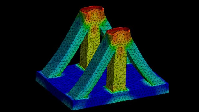 Mechanic simulation engineering - Stress and breakpoint analysis of Mechanical support under force and moment conditions