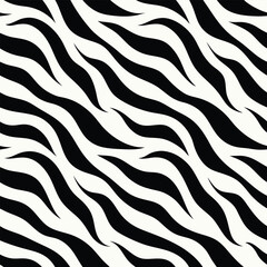 Fototapeta premium Seamless Zebra Animal Fur Pattern Vector Design.