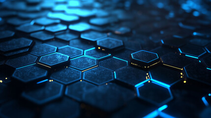 Obraz premium Futuristic Hexagonal Technology Surface