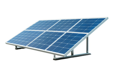 Compact solar panel with aluminum frame, clean edges, modern design, on solid white background, single object.,