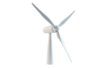 Compact wind turbine, smallscale renewable energy, minimalistic design, on solid white background, single object.,