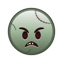 Angry face Large size of zombie halloween emoji