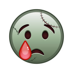 Crying face Large size of zombie halloween emoji