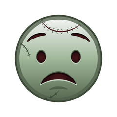 Excited face Large size of zombie halloween emoji