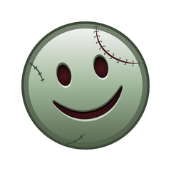 Slightly smiling face Large size of zombie halloween emoji