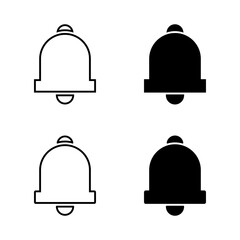 Notification bell icon set. Alarm, reminder concept