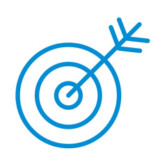 Blue vector icon.  Hit target