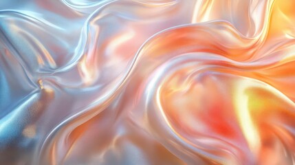 Obraz premium transparent crinkled plastic wrap texture floating in space iridescent light refracts through delicate folds creating abstract patterns ethereal and minimalist