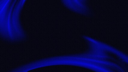 Swirling blue patterns dance against a dark backdrop, creating a calming and mysterious visual atmosphere. Ideal for digital art. Defocused blur grainy noise effects.
