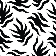 Seamless Zebra Animal Fur Pattern Vector Design.