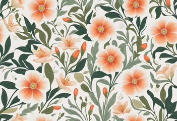 Obraz premium Light gentle abstract flower background, illustration design, floral pattern