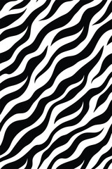 Seamless Zebra Animal Fur Pattern Vector Design.