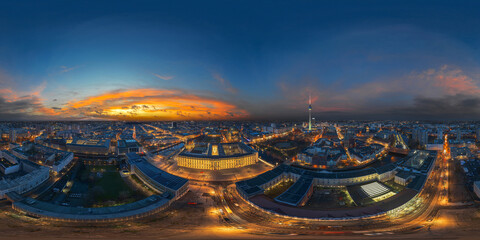 capital city berlin germany 360° vr panorama equirectangular under a beautiful sunset © Mathias Weil