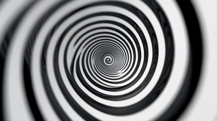 Obraz premium Abstract black and white swirling spiral pattern.