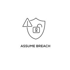 Assume Breach editable stroke vector icon