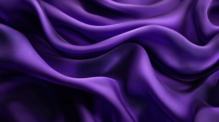 Abstract purple fabric background with soft waves and a textured surface.