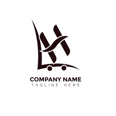 Shopping cart iconic logo design with letter H. Online shopping cart icon logo with letter H. H letter shopping logo Vector design
